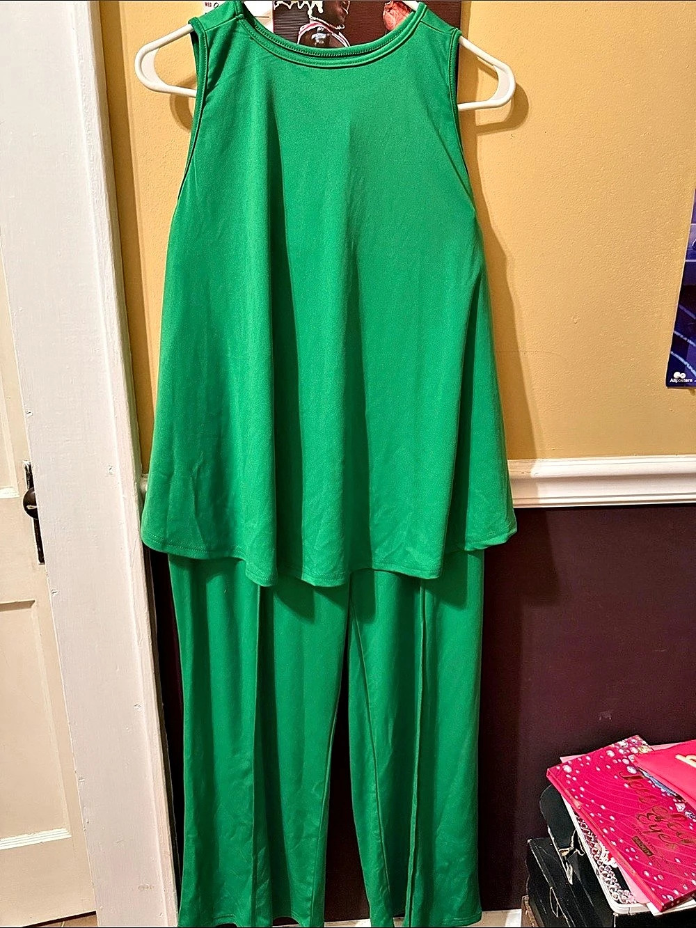 CHICME Green Wide Leg Set Size XXL Like New